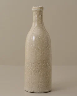VND0092 Melrose International, LLC Cream Crackle Bottle Vase