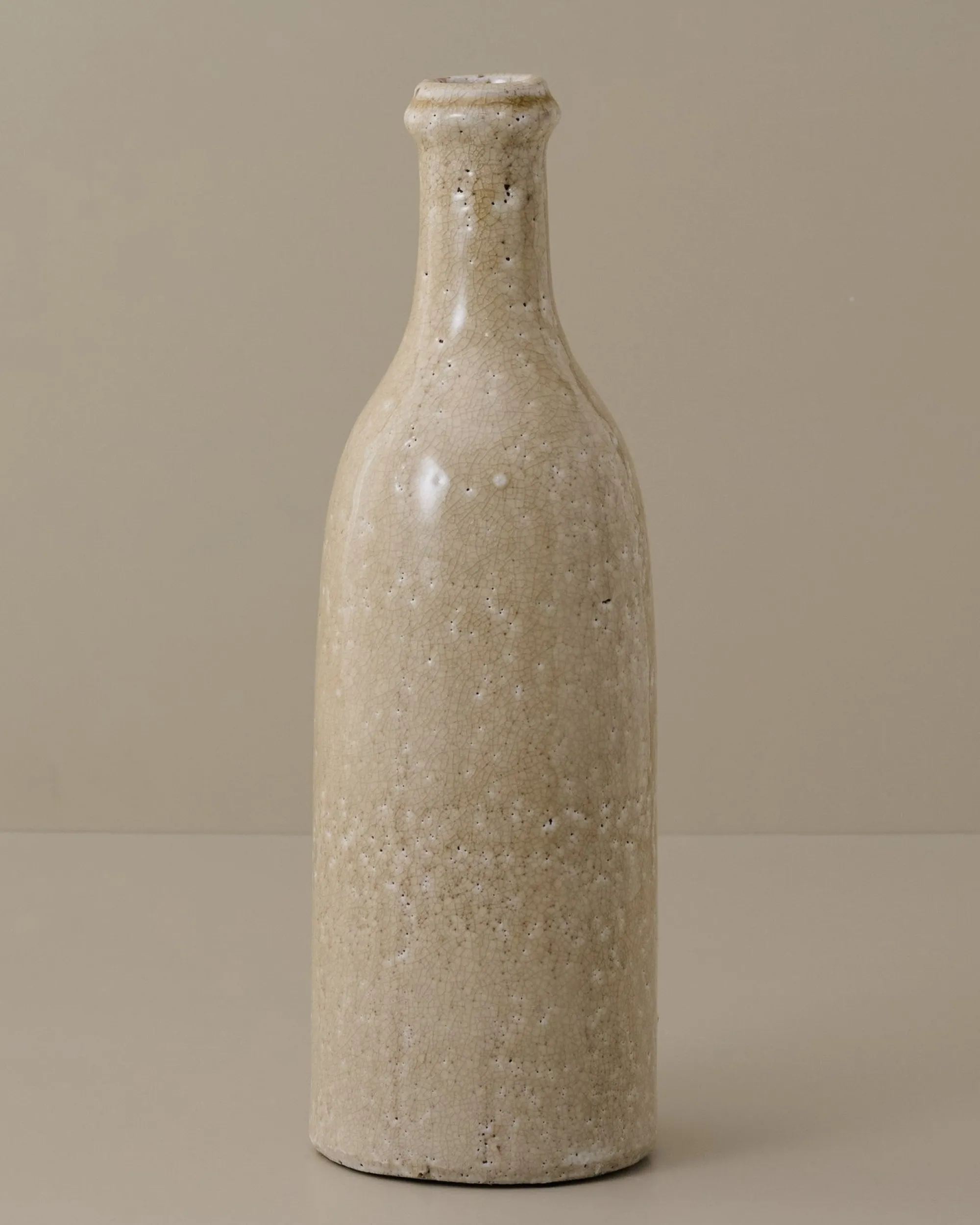 VND0092 Melrose International, LLC Cream Crackle Bottle Vase