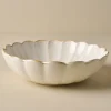 VND0092 Melrose International, LLC Cream Scalloped Serving Bowl