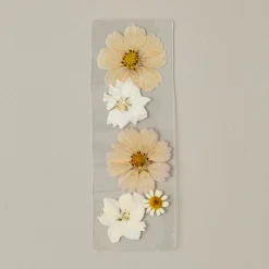 VND8072 PAGE PETAL Daisy and Cosmo Pressed Floral Bookmark