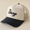 VND8673 Dirt Pile Creative LLC Dang Black and Cream Mesh Hat