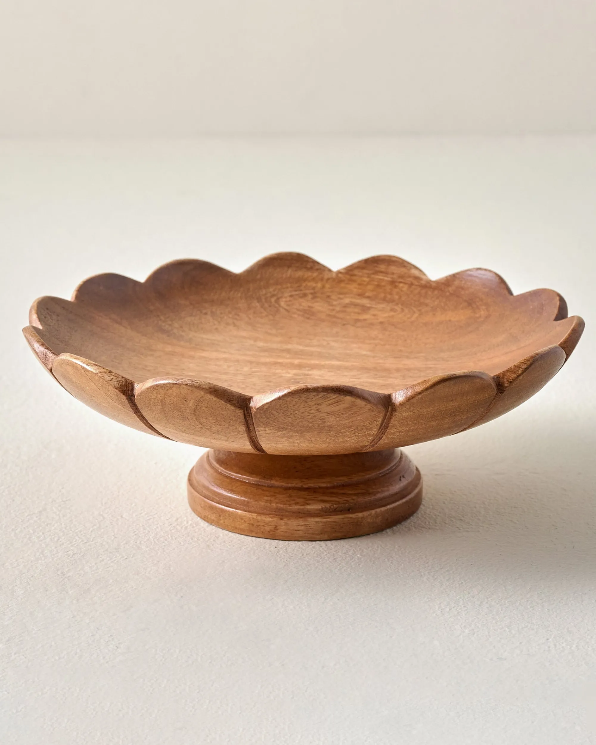 VND7974 Guru Creations Decorative Antiqued Wood Footed Bowl