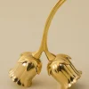 VND8550 FINE ARTS AND CRAFTS Double Tulip Brass Bell