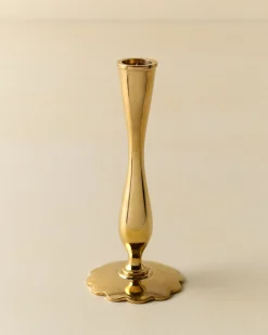 VND6624 GULATI EXPORTS Eden Solid Brass Tulip Taper Holder
