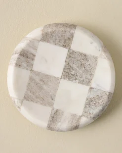 VND6842 Ferry International Everett Checkered Marble Trinket Tray