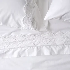 VND8328 FA HOME AND APPAREL PVT LTD Eyelet Scallop Edge Sheet Set
