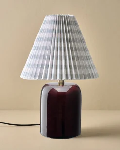 VND6475 StyleCraft Home Collection Farrah Table Lamp - Deep Burgundy