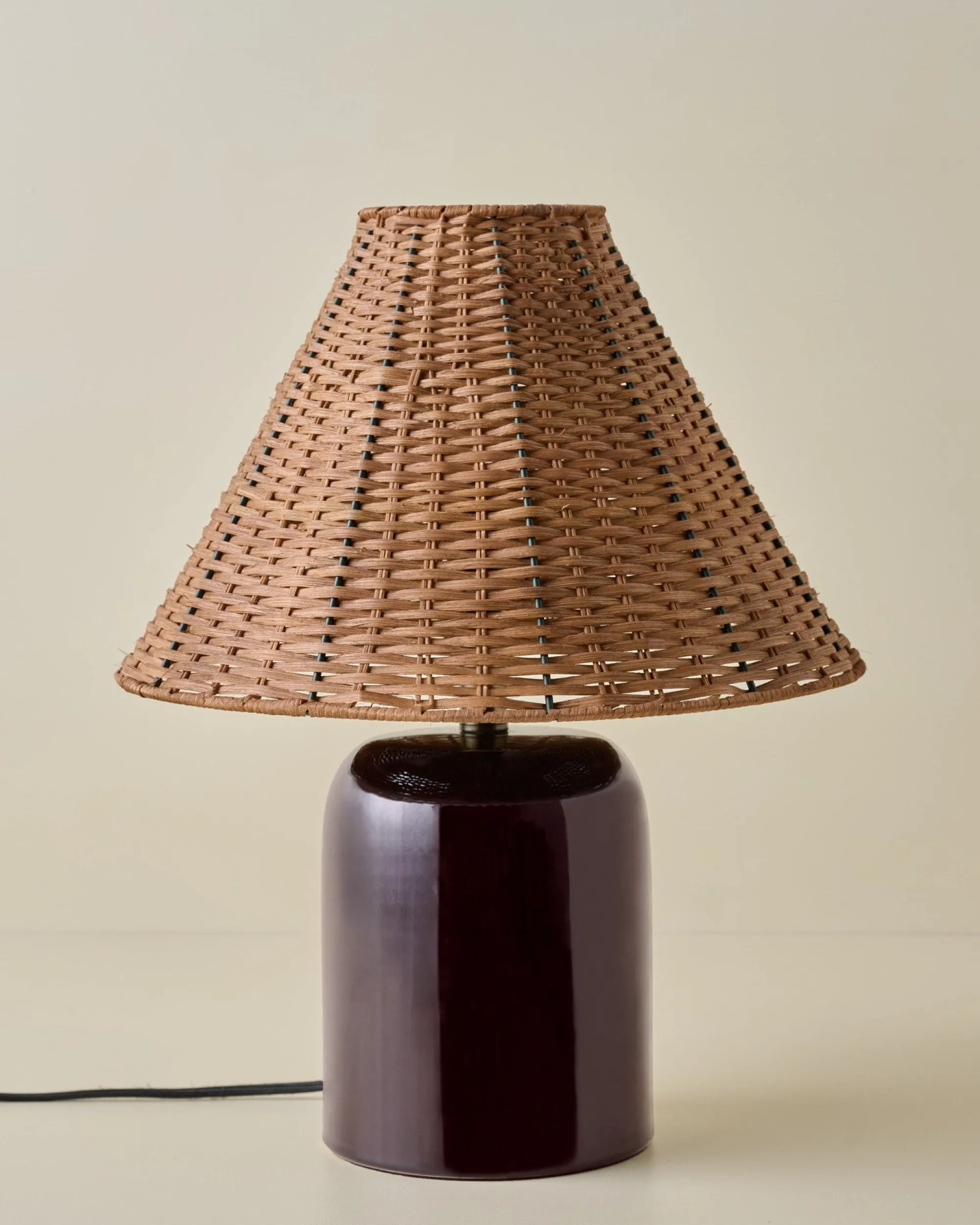 VND6475 StyleCraft Home Collection Farrah Table Lamp - Deep Burgundy