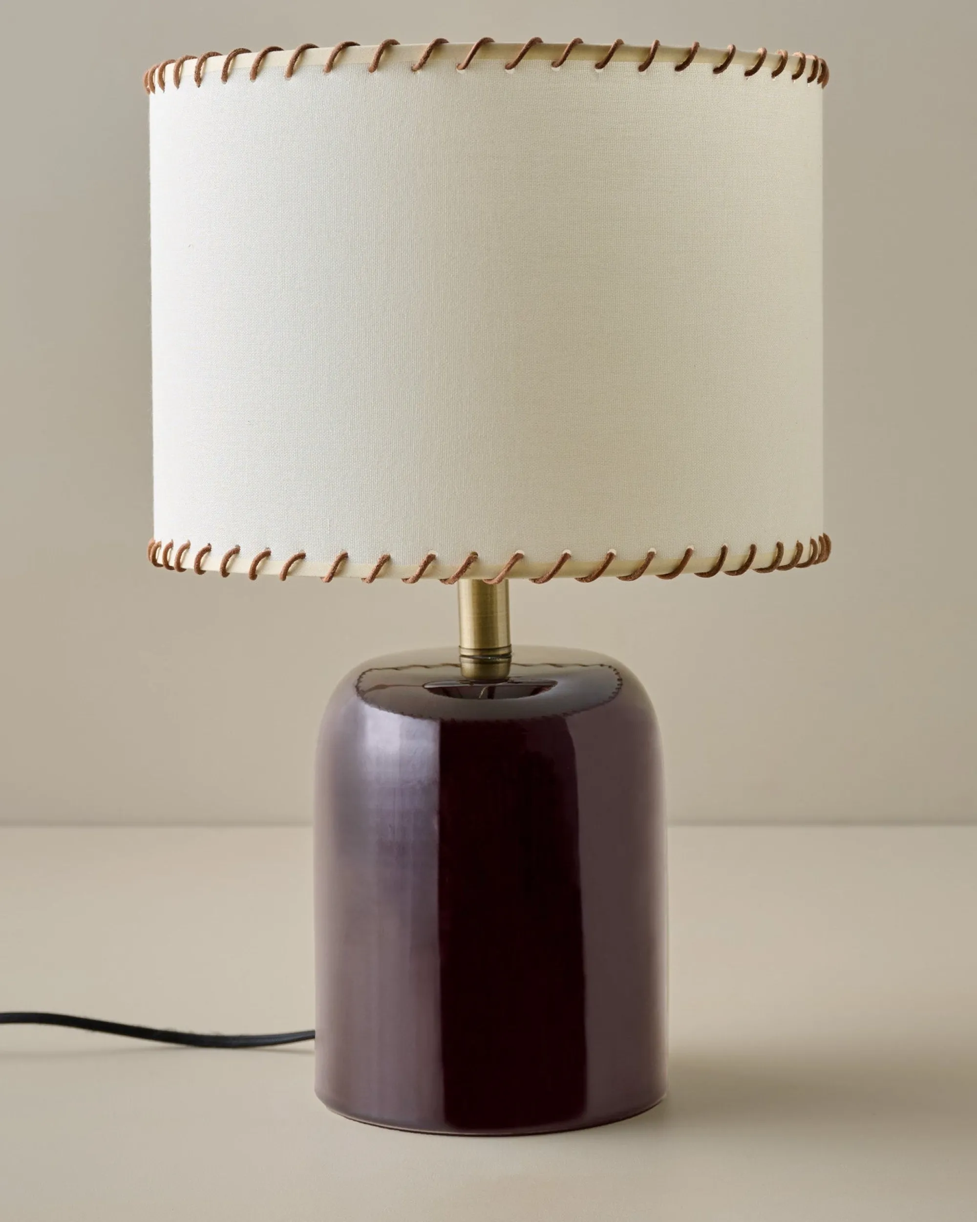 VND6475 StyleCraft Home Collection Farrah Table Lamp - Deep Burgundy