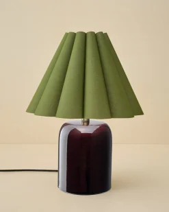 VND6475 StyleCraft Home Collection Farrah Table Lamp - Deep Burgundy