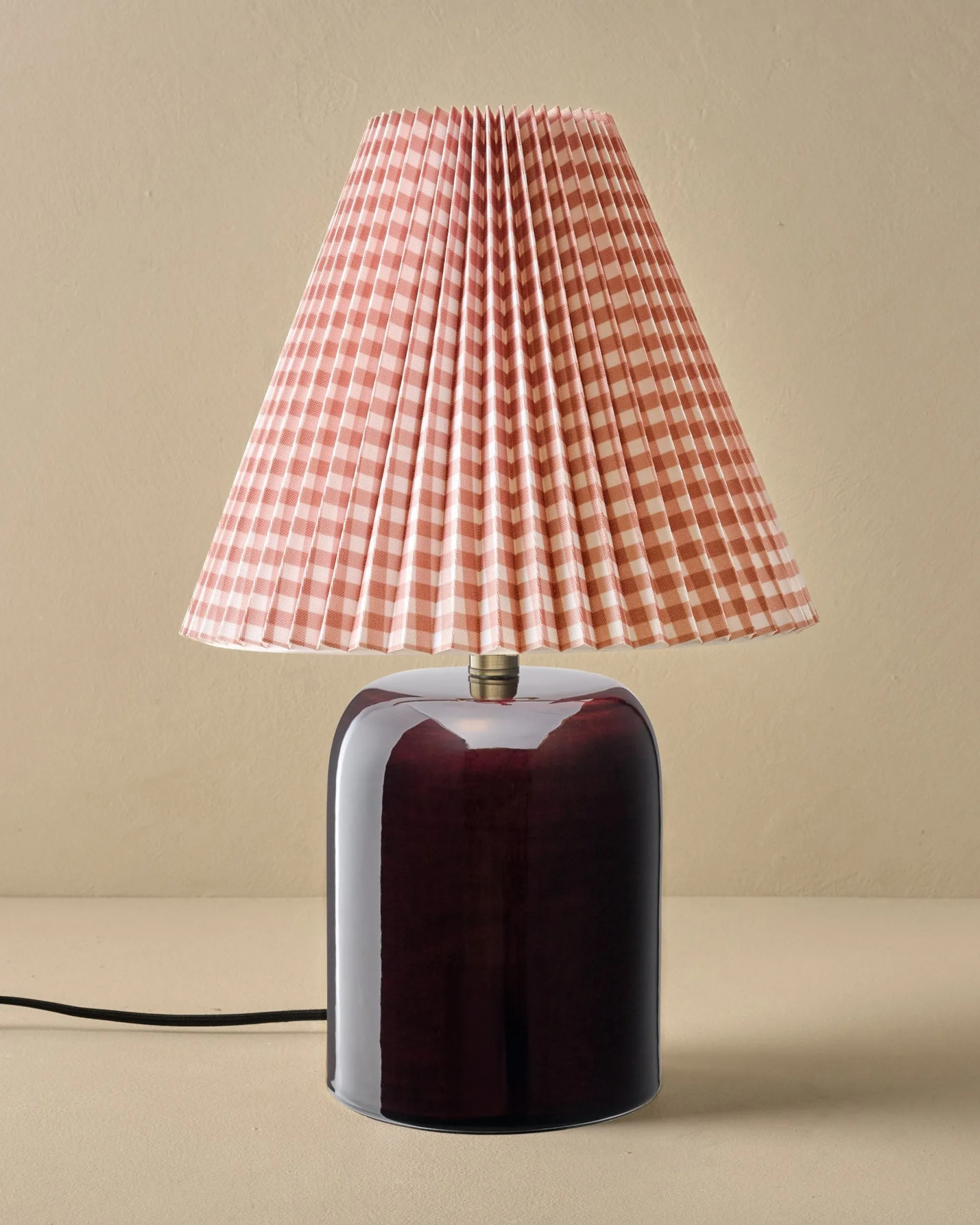VND6475 StyleCraft Home Collection Farrah Table Lamp - Deep Burgundy