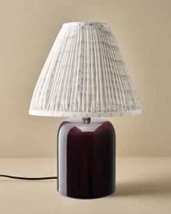 VND6475 StyleCraft Home Collection Farrah Table Lamp - Deep Burgundy