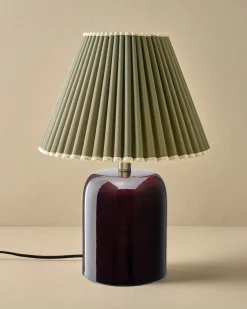 VND6475 StyleCraft Home Collection Farrah Table Lamp - Deep Burgundy
