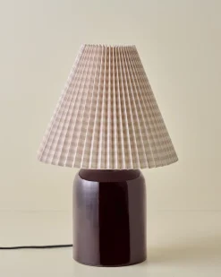 VND6475 StyleCraft Home Collection Farrah Table Lamp - Deep Burgundy