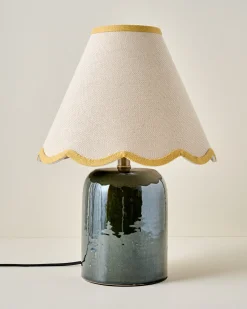 VND6475 StyleCraft Home Collection Farrah Table Lamp - Textured Green