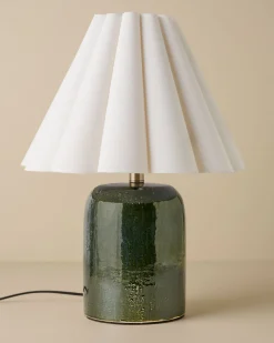 VND6475 StyleCraft Home Collection Farrah Table Lamp - Textured Green