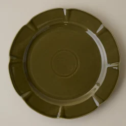 VND7817 FOXSTONE DEVELOPMENT CO.,LTD Fern Green Luna Scalloped Plate