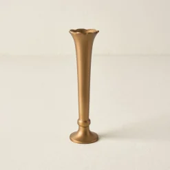 VND6624 GULATI EXPORTS Flannery Scalloped Brass Bud Vase