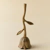 VND6714 BRASAGE Floral Antique Brass Bell