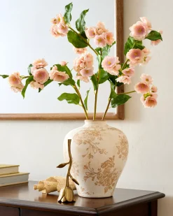 VND6714 BRASAGE Floral Antique Brass Bell