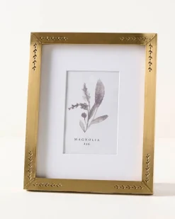 VND8122 R R INDUSTRIES Floral Antique Brass Photo Frame