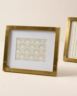 VND8122 R R INDUSTRIES Floral Antique Brass Photo Frame