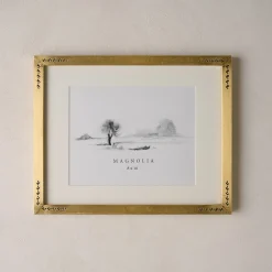 VND8122 R R INDUSTRIES Floral Antique Brass Picture Frame