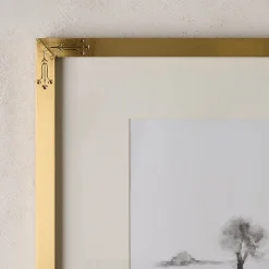 VND8122 R R INDUSTRIES Floral Antique Brass Picture Frame