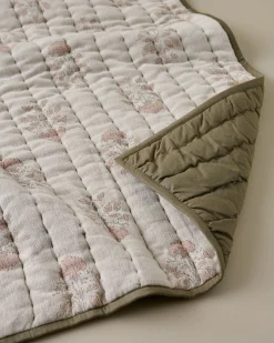 VND8328 FA HOME AND APPAREL PVT LTD Floral Jacquard Kantha Quilt