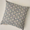 VND7018 Makerspalm, LLC Flora Silver Blue Printed Pillow