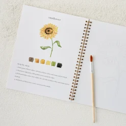 Kids VND6887 Lex Ventures LLC Flowers Watercolor Workbook