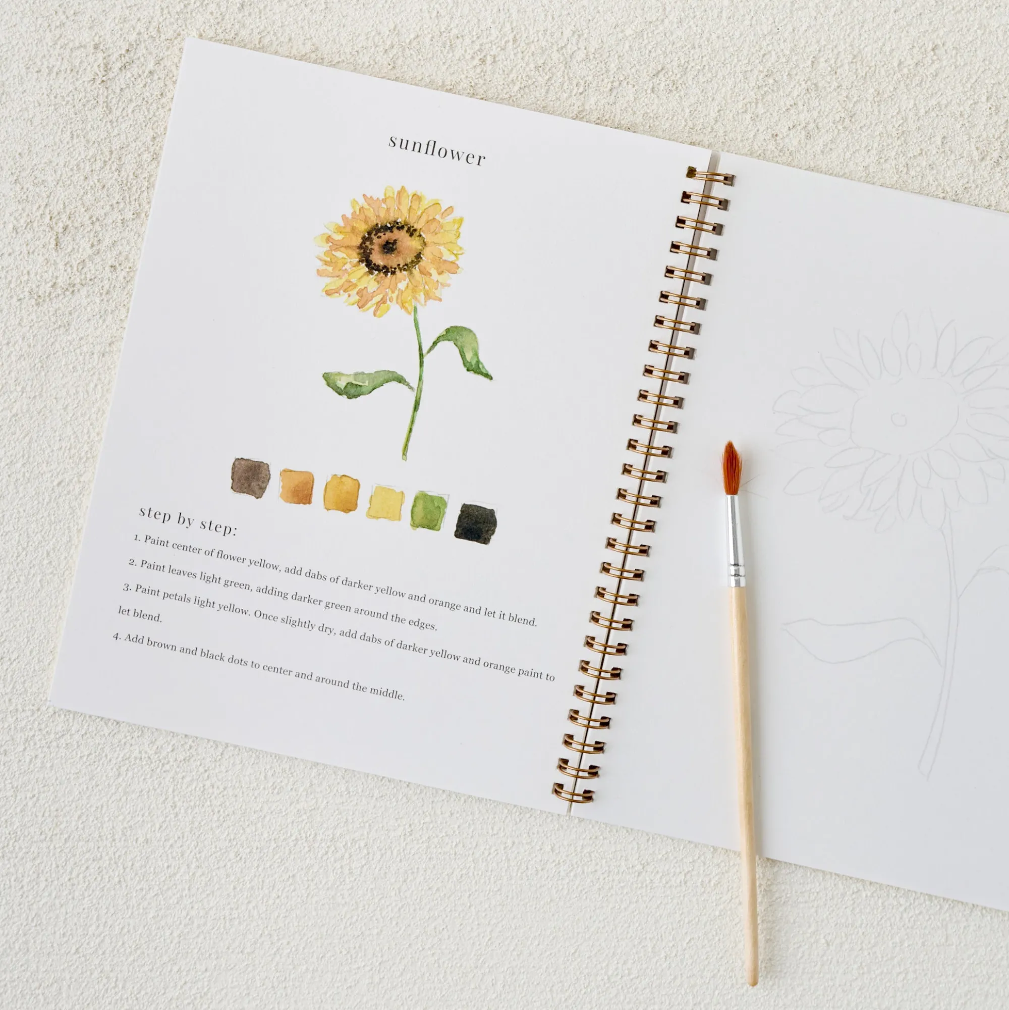 Kids VND6887 Lex Ventures LLC Flowers Watercolor Workbook