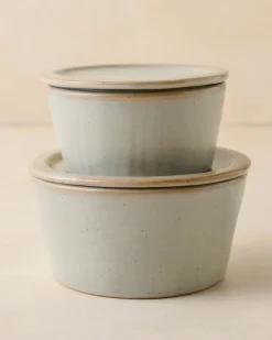 VND6562 Chaozhou Highland Crafts Company Ltd French Grey Ceramic Food Storage Bowl