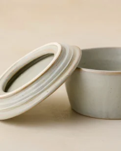 VND6562 Chaozhou Highland Crafts Company Ltd French Grey Ceramic Food Storage Bowl