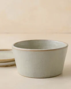 VND6562 Chaozhou Highland Crafts Company Ltd French Grey Ceramic Food Storage Bowl