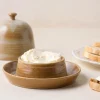 VND7018 Makerspalm, LLC French Grey Reduction Fire Butter Dish