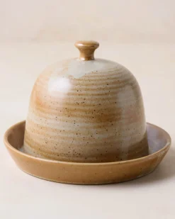 VND7018 Makerspalm, LLC French Grey Reduction Fire Butter Dish