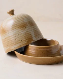 VND7018 Makerspalm, LLC French Grey Reduction Fire Butter Dish