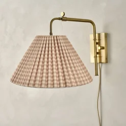 VND6475 StyleCraft Home Collection Gingham Swivel Plug-In Sconce