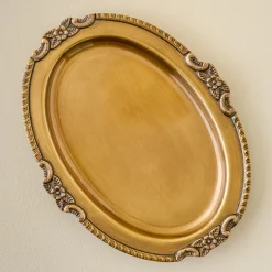 VND8550 FINE ARTS AND CRAFTS Giselle Antiqued Brass Tray