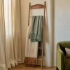 VND7372 ACUBE KRAFT PVT LTD Gloria Carved Wood and Brass Decorative Ladder