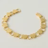 VND5050 Adorn Gold Heart Brass Bracelet