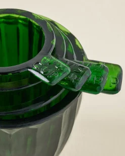 VND6967 S Gopal Overseas Green Glass Measuring Cup Set