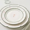 VND7817 FOXSTONE DEVELOPMENT CO.,LTD Green Luna Floral Salad Plate
