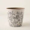 VND0078 K & K Interiors, Inc. Grey and White Distressed Planter