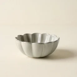 VND0092 Melrose International, LLC Grey Scalloped Cereal Bowl