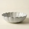 VND0092 Melrose International, LLC Grey Scalloped Serving Bowl