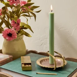 VND7371 True Home Decor Pvt Ltd Hammered Copper and Brass Candle Holder