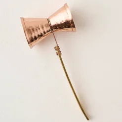 VND0018 Be Home Hammered Copper and Gold Jigger