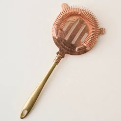VND0018 Be Home Hammered Copper and Gold Strainer